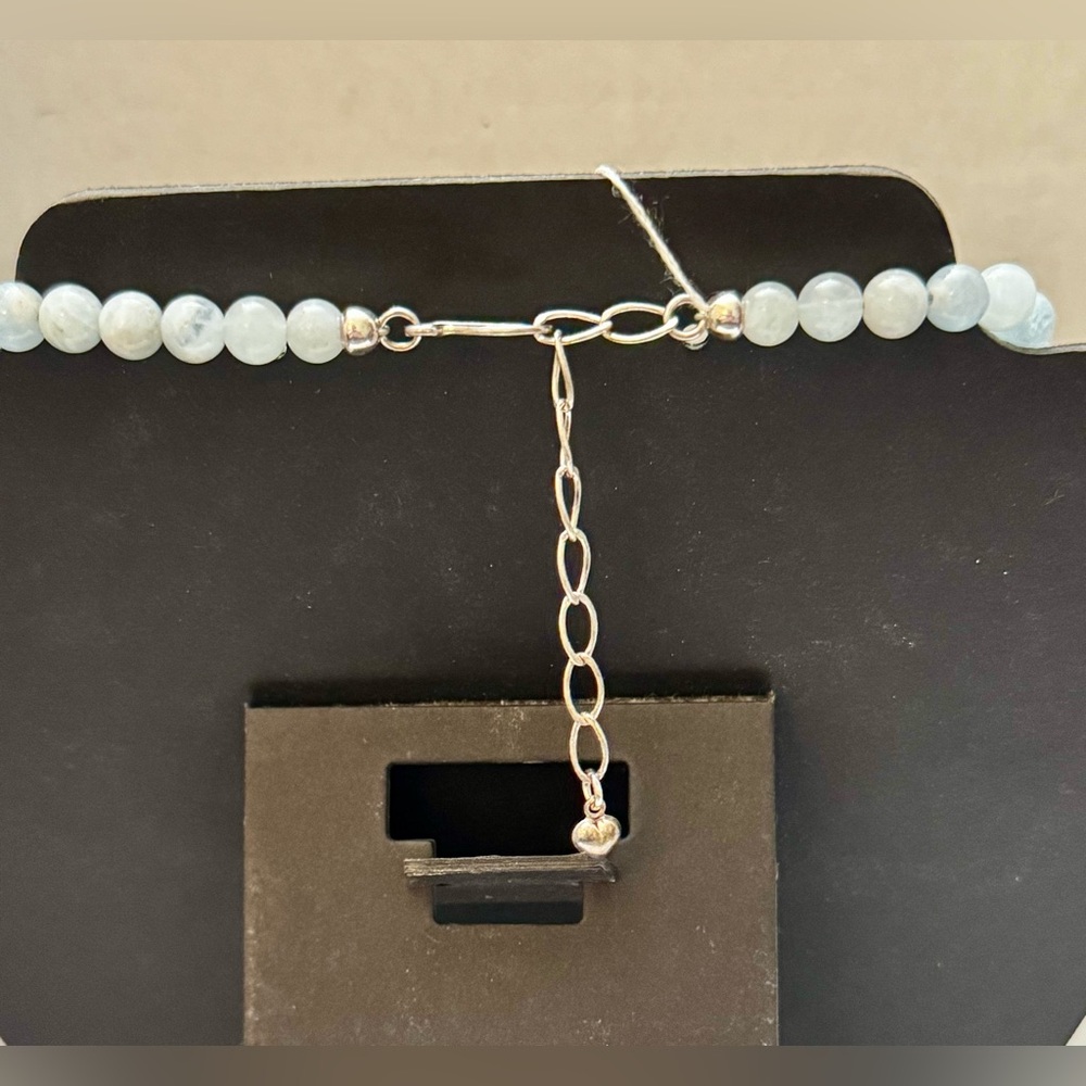 Jay King DTR Mine Finds - Sterling Silver and Graduated Aquamarine Bead Necklace - Picture 3 of 4